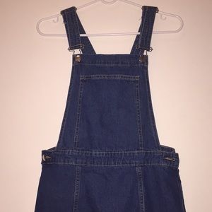 H&M Conscious Denim Overall Dress Blue 8